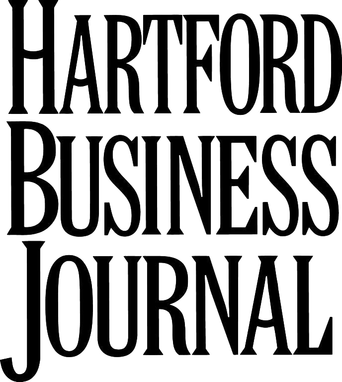 Black text on a white background reads Hartford Business Journal in large, bold, all-capital serif letters stacked vertically.